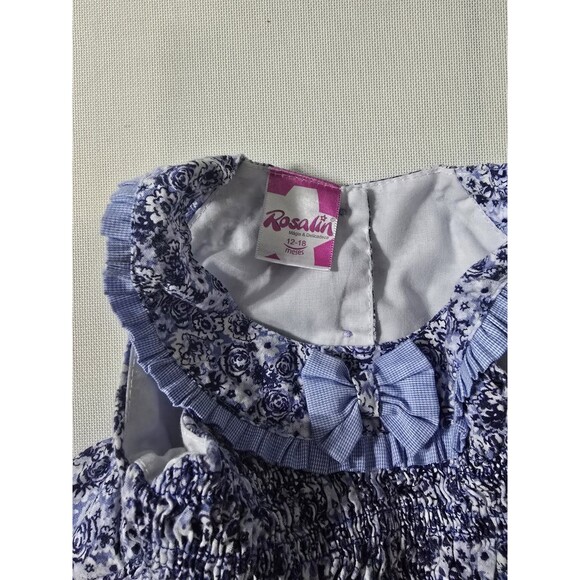 Rosalin Floral Baby Girl Cotton Dress. Size 12-18 Month - Picture 4 of 5